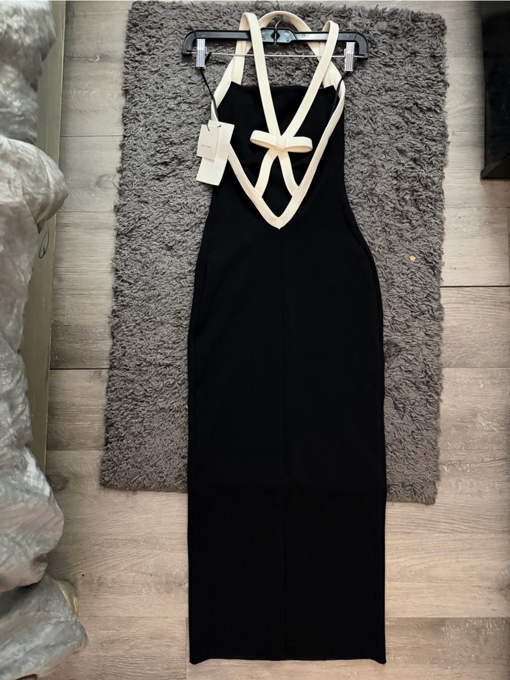 Zara Black Dress with White Strappy Back - Picture 6 of 16